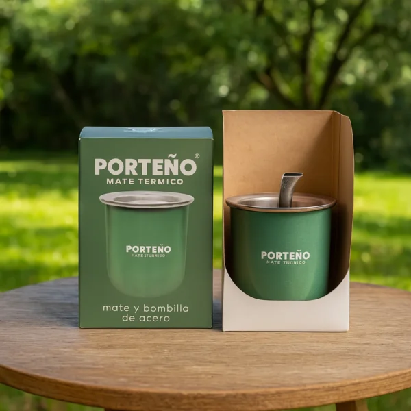 Mate Acero Porteño Verde Pack x4 - Image 2
