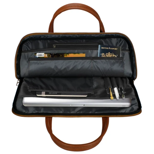 Maletin Porta Notebook 15.6 Organizador Impermeable Negro Exclusivo - Image 6