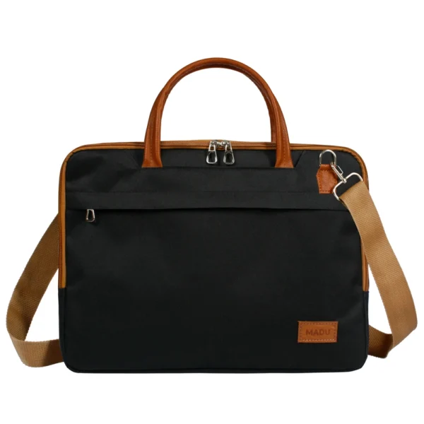 Maletin Porta Notebook 15.6 Organizador Impermeable Negro Exclusivo - Image 5