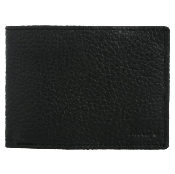 Billetera Hombre De Cuero Legitimo Premium Madu Regalo Negro