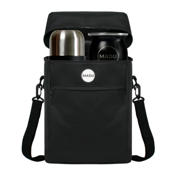 Mochila Bolso Matero 2 En 1 Porta Termo 1.4l Tiana Negro Exclusivo - Image 4