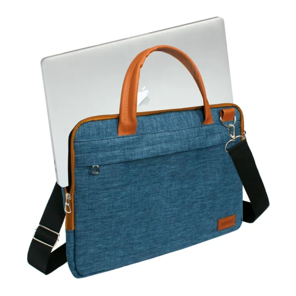 Maletin Porta Notebook 15.6 Organizador Impermeable Azul Exclusivo - Image 2