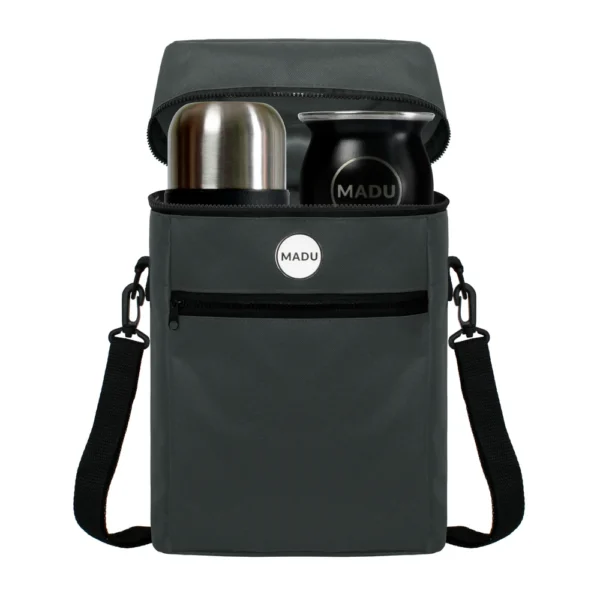 Mochila Bolso Matero 2 En 1 Porta Termo 1.4l Tiana Gris Exclusivo - Image 3