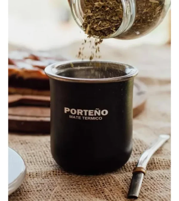 Mate Acero Porteño Negro Pack x4 - Image 2