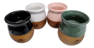 Mate Ceramica y Madera Quechua Surtido Pack x4