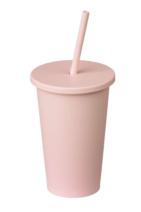 Vaso Con Sorbete Rosa Pastel Pack de 10 Unid