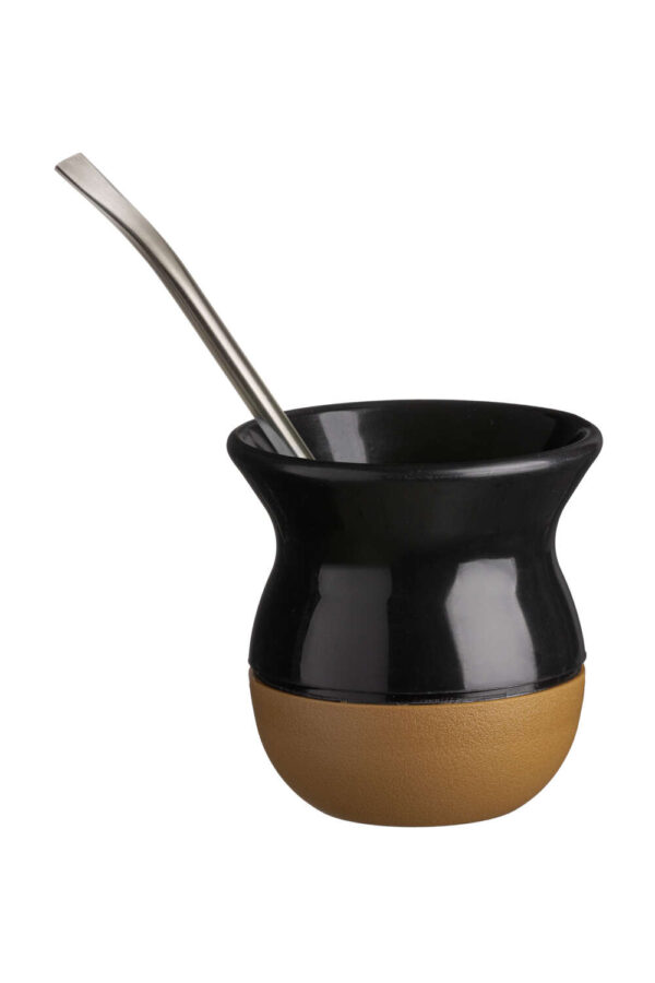 Mate Classic Negro Y Madera Pack de 10 Unid