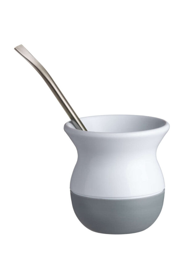 Mate Classic Blanco y Gris Pack de 10 Unid