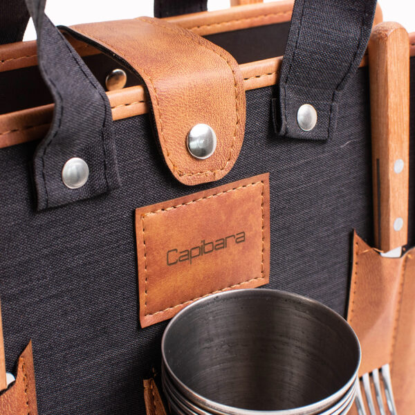 Porta Tablita Asado x4 Cordura Negro Regalo Empresarial - Image 4
