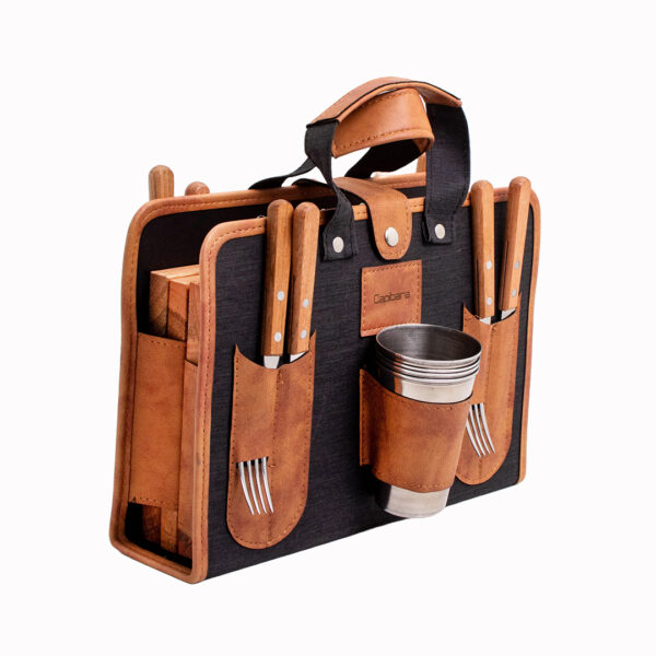 Porta Tablita Asado x4 Cordura Negro Regalo Empresarial - Image 5