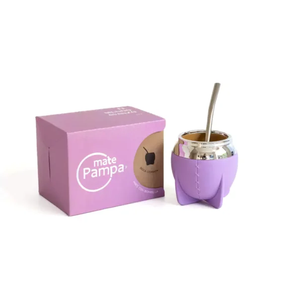 Mate Pampa Uruguayo Camionero Lila Cerrada Termico Pack x 24 Unid Exclusivo