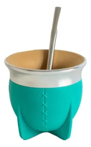 Mate Pampa Uruguayo Camionero Turquesa Boca Abierta Termico Pack x 24 Unid Exclusivo
