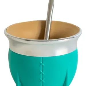 Mate Pampa Uruguayo Camionero Turquesa Boca Abierta Termico Pack x 24 Unid Exclusivo