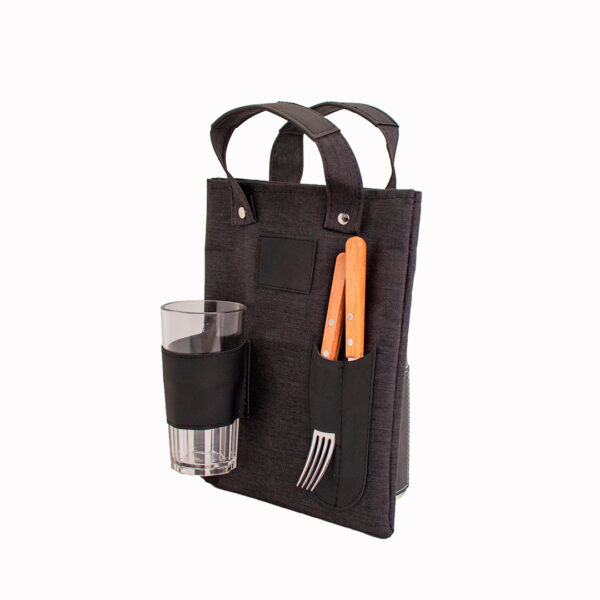 Porta Tablita Asado Simple x1 Cordura Negro Regalo Empresarial