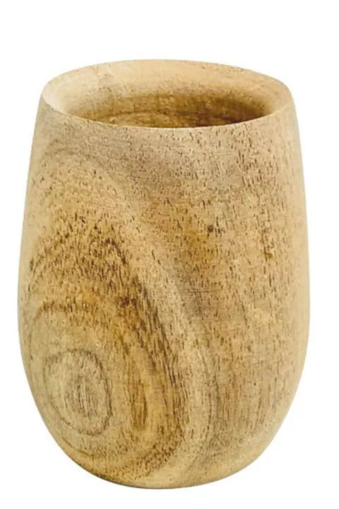 Mate de madera algarrobo liso