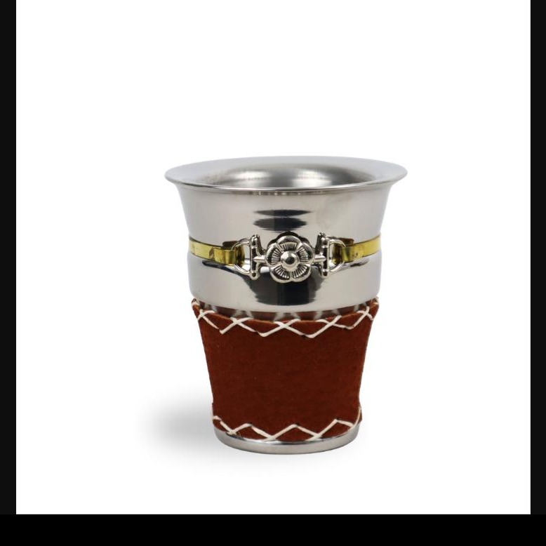 Mate Iron Doble Capa Acero Cuero Carpincho - Madu