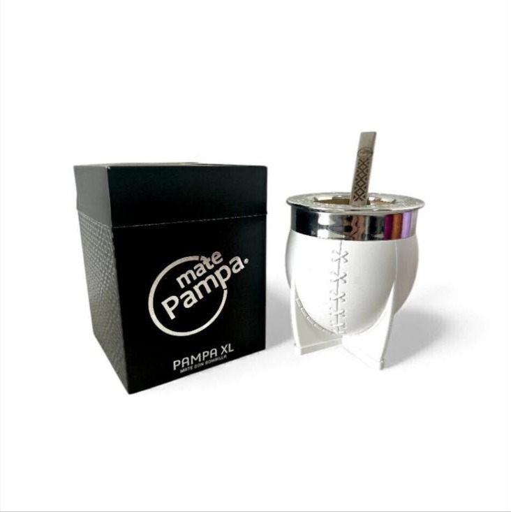 Mate Pampa XL con Bombilla Blanco - Madu