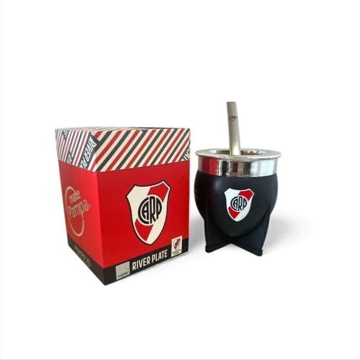 Mate Pampa XL River Plate Negro - Madu
