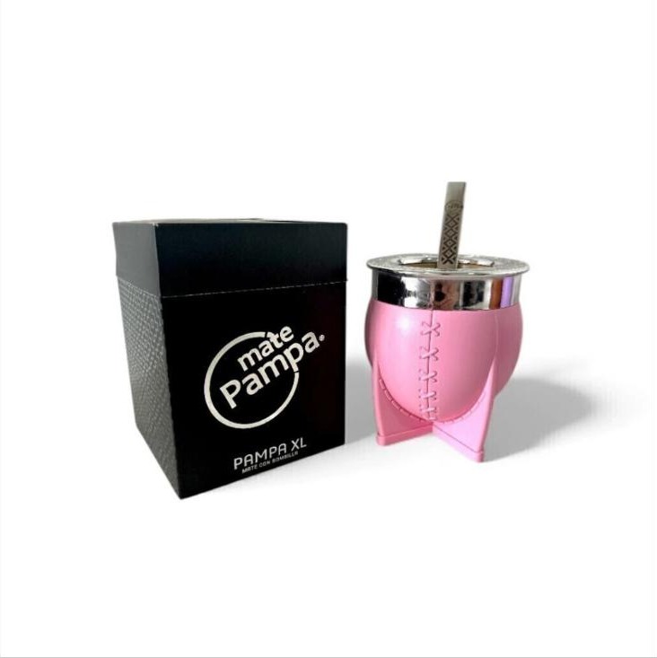 Mate Pampa XL con Bombilla ROSA