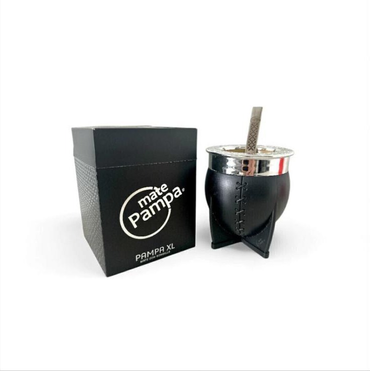 Mate Pampa XL con Bombilla Negro - Madu