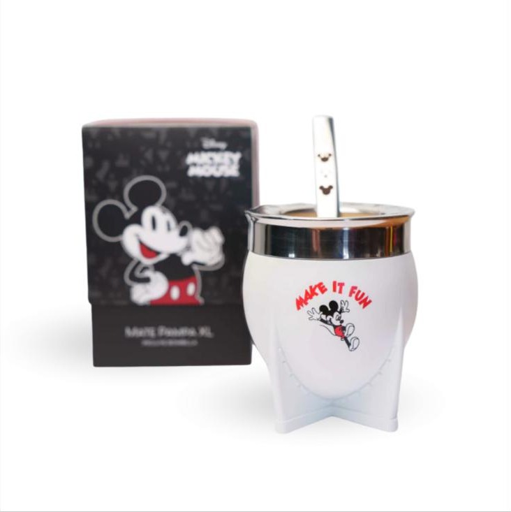 Mate Pampa XL con Bombilla Mif Mickey Blanco - Madu