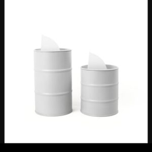 Par de Latas Tambor Pintadas BLANCO