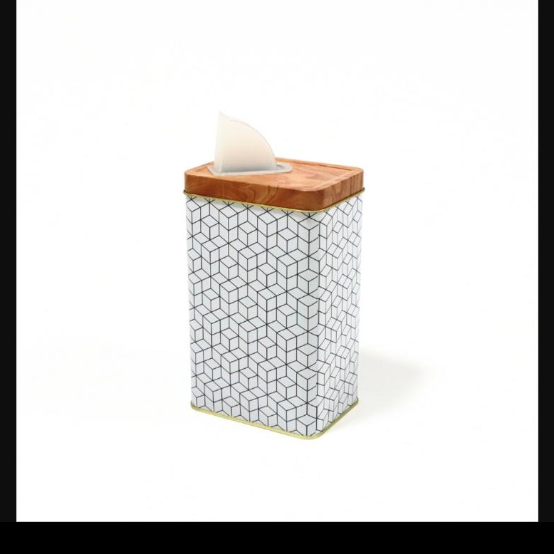 Lata Rectangular Grande Tapa Madera L115 Diseño - Madu