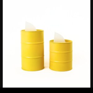 Par de Latas Tambor Pintadas AMARILLO