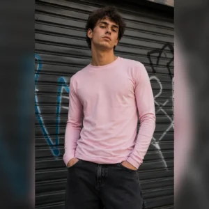 REMERA MANGA LARGA ROSA UNISEX