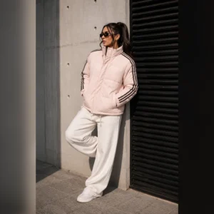 CAMPERA TRES TIRAS ROSA