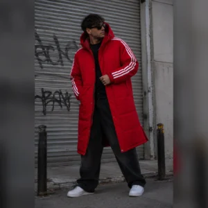 PARKA TRES TIRAS ROJO Y BLANCO UNISEX