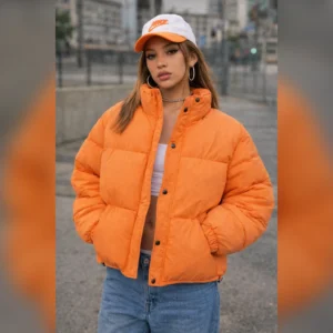 CAMPERA PUFFER NARANJA IMPORTADA