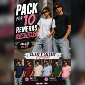 PACK X10 REMERAS
