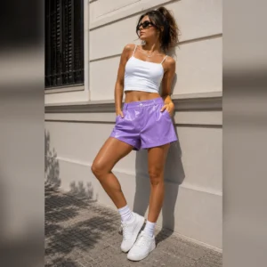 SHORT ENGOMADO LILA