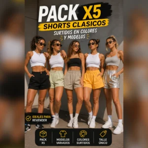 PACK X5 SHORT CLASICOS