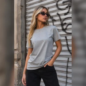 REMERA IMPORTADA GRIS MELANGE UNISEX