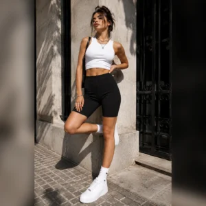 CALZA BIKER NEGRA