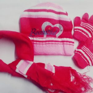 Juego de Bufanda Gorra y Guantes de Nena