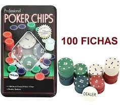 Set de Fichas para Pocker x100