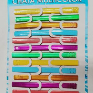 Bombilla Chata Multicolor x12