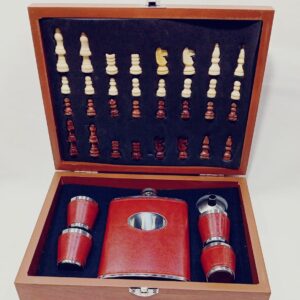 Juego de Ajedrez con Set de Petaca y Vasos