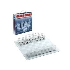 Juego de Ajedrez c/Piezas de Vidrio Grande