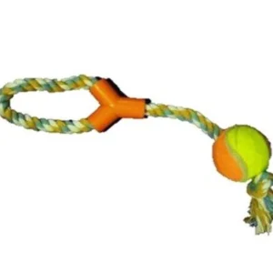 Juguete De Soga Color Con Pelota Tenis para Perros