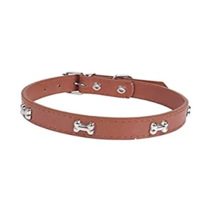 Collar Huesitos Metal Mediano para Perros