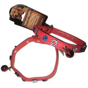 Collar Strass Love / 4 Piedras Mediano para Perros
