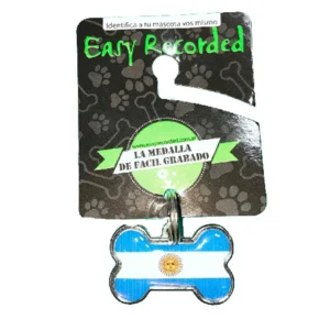 Chapita Autocompletable Argentina para Mascotas