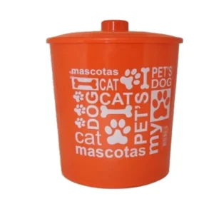 Tarro Para Alimento 6 Kg Naranja para Mascotas