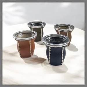 MATE DE VIDRIO FORRADO ECO CUERO