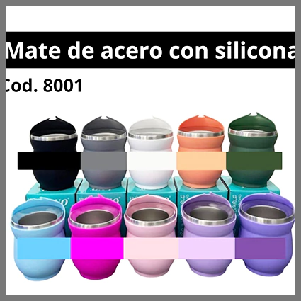 MATE DE ACERO CON SILICONAS