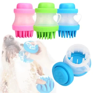 Cepillo Silicona Baño para Mascotas